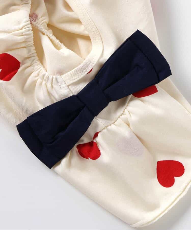 日本童裝 apres les cours 吸水速乾 接觸冷感 肩部蝴蝶結花瓣連身裙 80-140cm 女童款 夏季 DRESSES