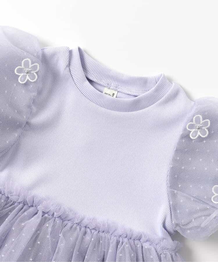 Japanese children's clothing apres les cours floral tulle dress 80-140cm girls summer dresses for interviews/banquets/performances