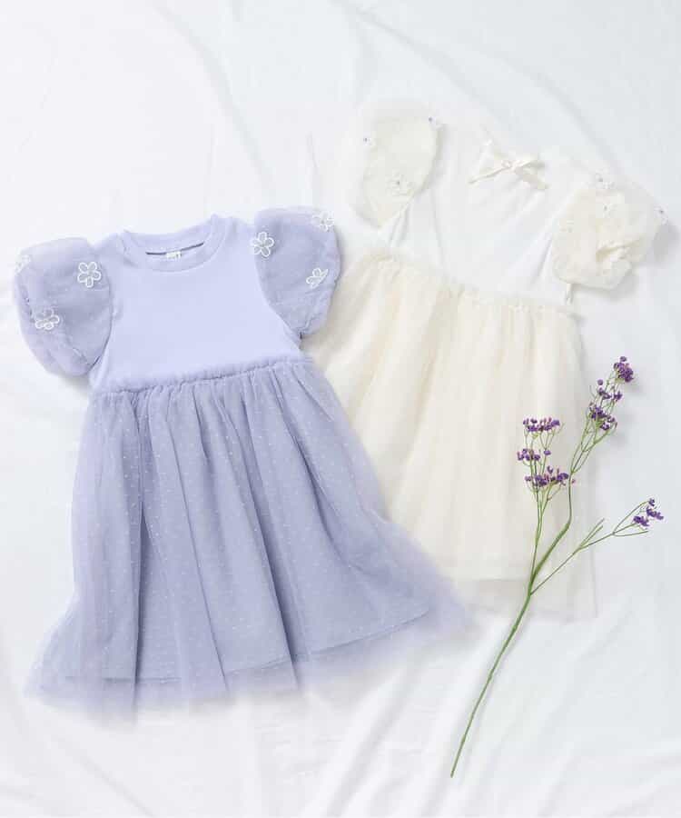 Japanese children's clothing apres les cours floral tulle dress 80-140cm girls summer dresses for interviews/banquets/performances