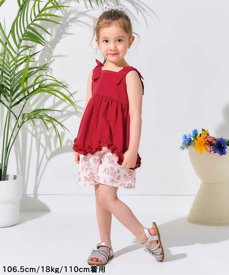 Japanese children's clothing apres les cours retro lace floral two-piece suit 90-140cm girls summer TOPS PANTS
