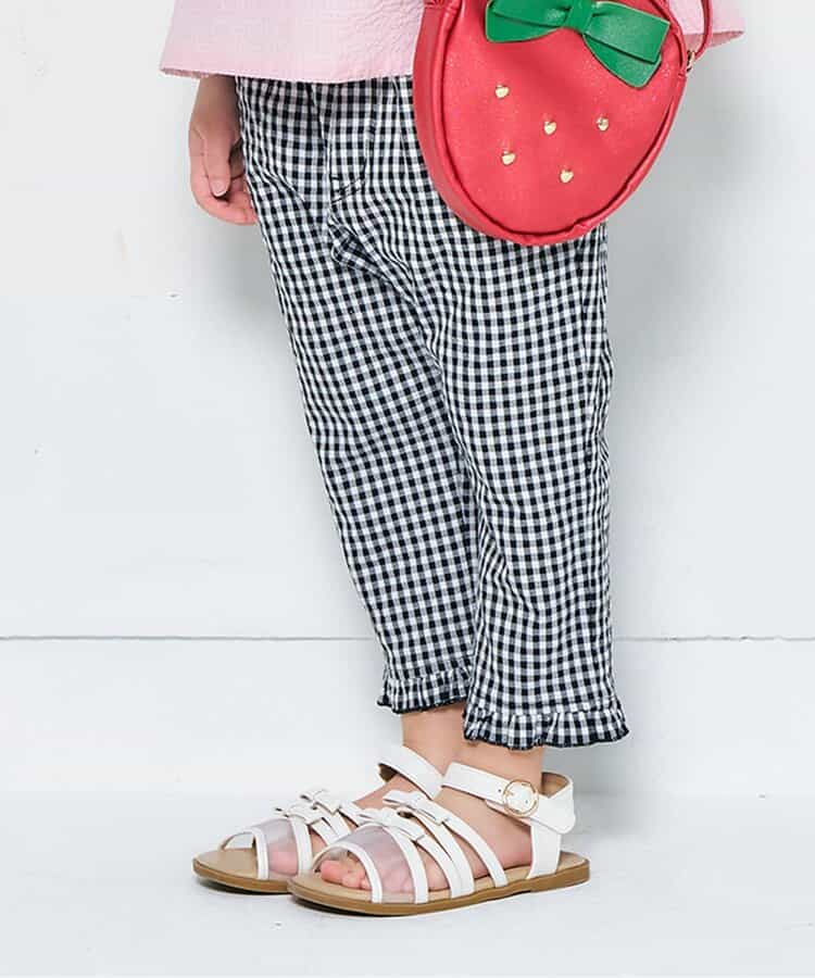 Japanese children's clothing apres les cours heart-shaped pocket cropped pants 80-140cm girls' summer PANTS