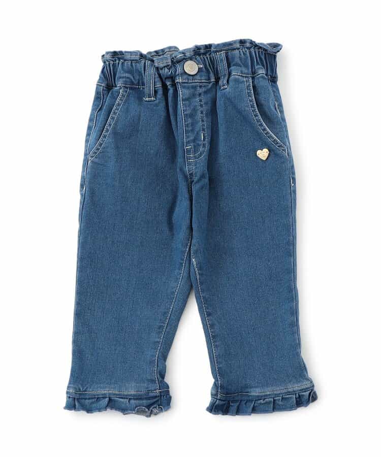 Japanese children's clothing apres les cours heart-shaped pocket cropped pants 80-140cm girls' summer PANTS