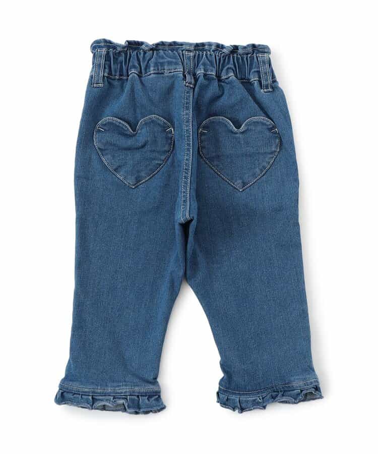Japanese children's clothing apres les cours heart-shaped pocket cropped pants 80-140cm girls' summer PANTS