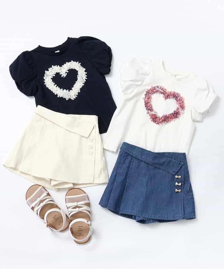 日本童裝 apres les cours 立體心型花花上衣 80-140cm 女童款 夏季 TOPS