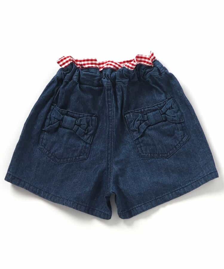 Japanese children's clothing apres les cours two-tone high-waisted bow pocket shorts 80-140cm girls summer PANTS