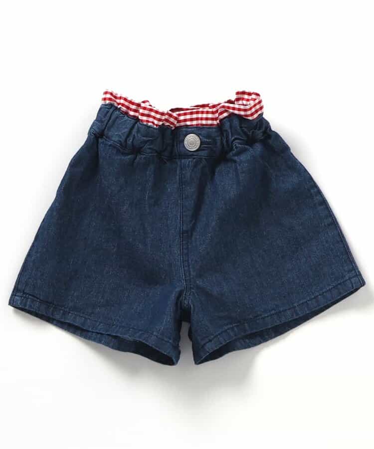 Japanese children's clothing apres les cours two-tone high-waisted bow pocket shorts 80-140cm girls summer PANTS