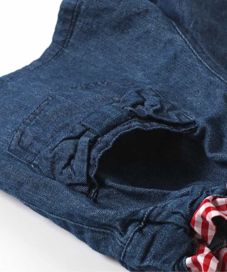 Japanese children's clothing apres les cours two-tone high-waisted bow pocket shorts 80-140cm girls summer PANTS