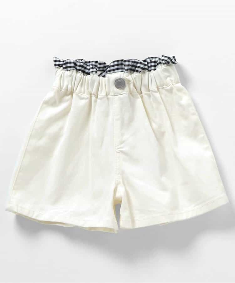 Japanese children's clothing apres les cours two-tone high-waisted bow pocket shorts 80-140cm girls summer PANTS
