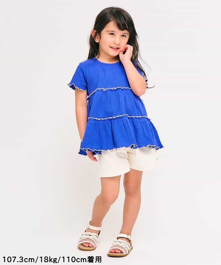 Japanese children's clothing apres les cours two-tone high-waisted bow pocket shorts 80-140cm girls summer PANTS