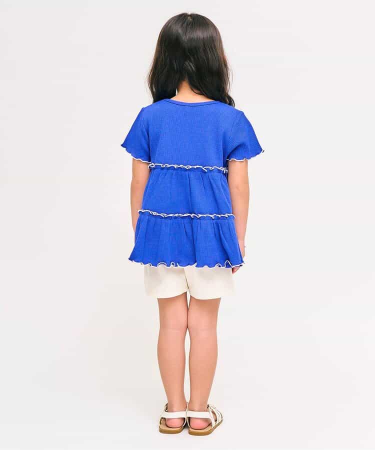 Japanese children's clothing apres les cours two-tone high-waisted bow pocket shorts 80-140cm girls summer PANTS