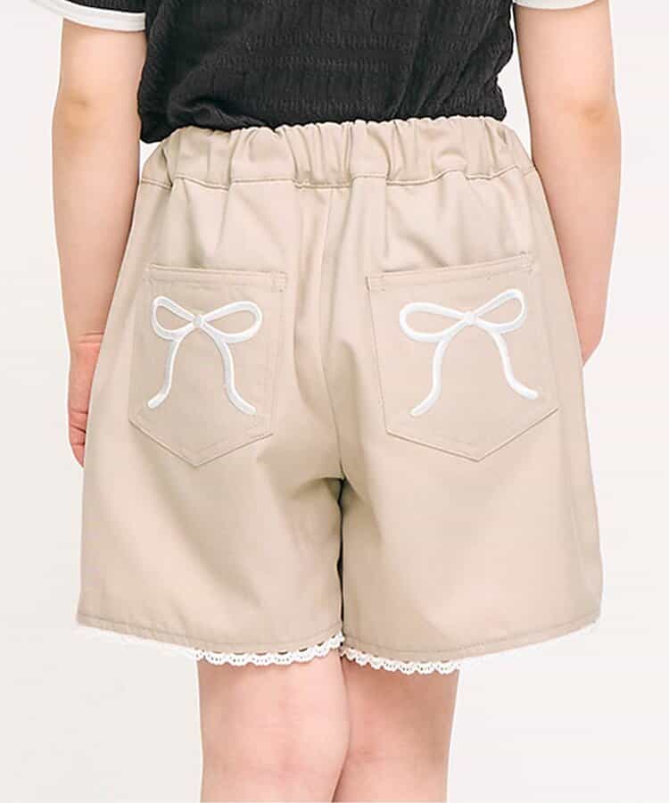 日本童裝 apres les cours 蝴蝶結刺繡短褲 80-140cm 女童款 夏季 PANTS