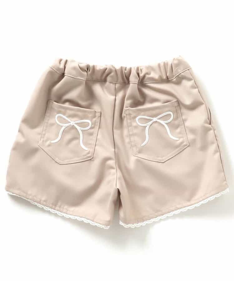 日本童裝 apres les cours 蝴蝶結刺繡短褲 80-140cm 女童款 夏季 PANTS