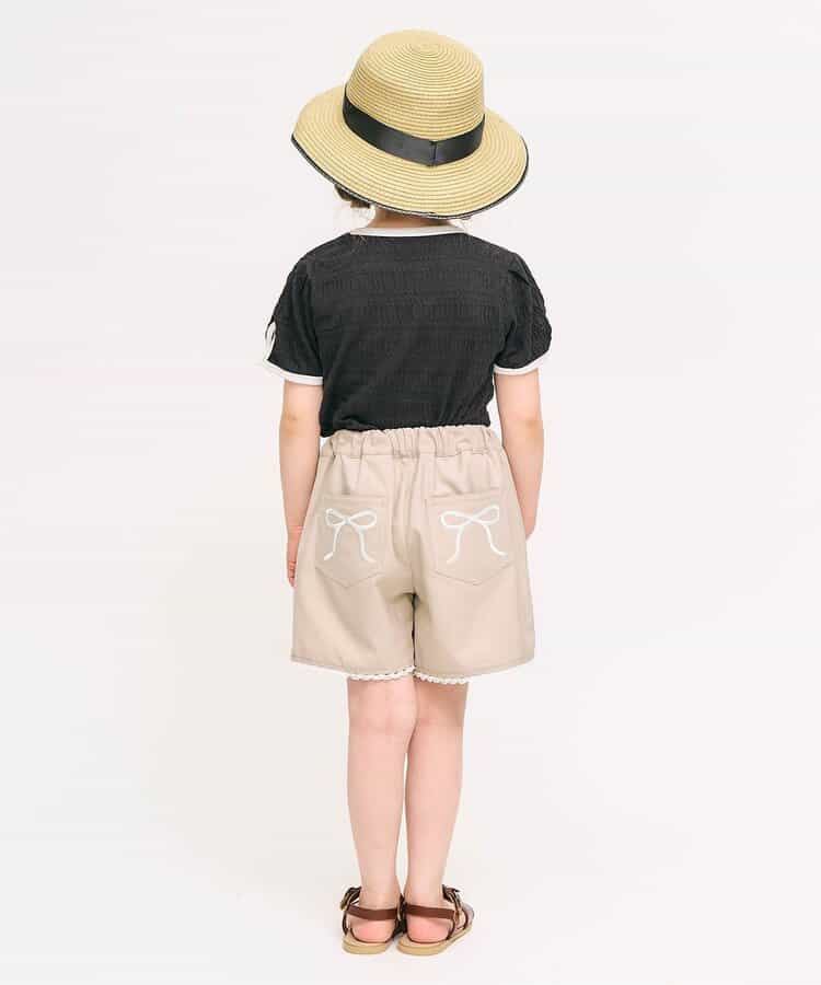 日本童裝 apres les cours 蝴蝶結刺繡短褲 80-140cm 女童款 夏季 PANTS