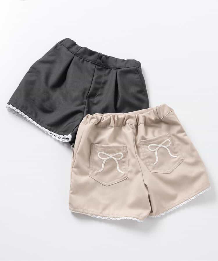 日本童裝 apres les cours 蝴蝶結刺繡短褲 80-140cm 女童款 夏季 PANTS