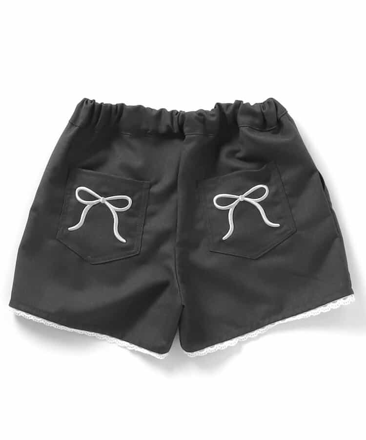 日本童裝 apres les cours 蝴蝶結刺繡短褲 80-140cm 女童款 夏季 PANTS