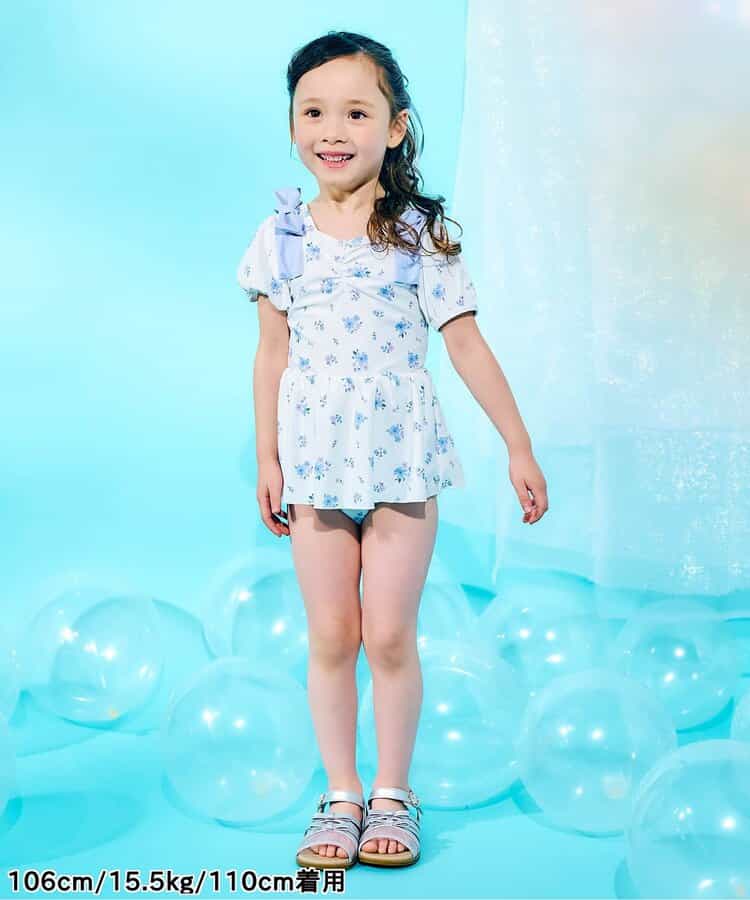 Japanese children's clothing apres les cours UV protection bow one-piece swimsuit 80-140cm girls summer swimsuit special edition