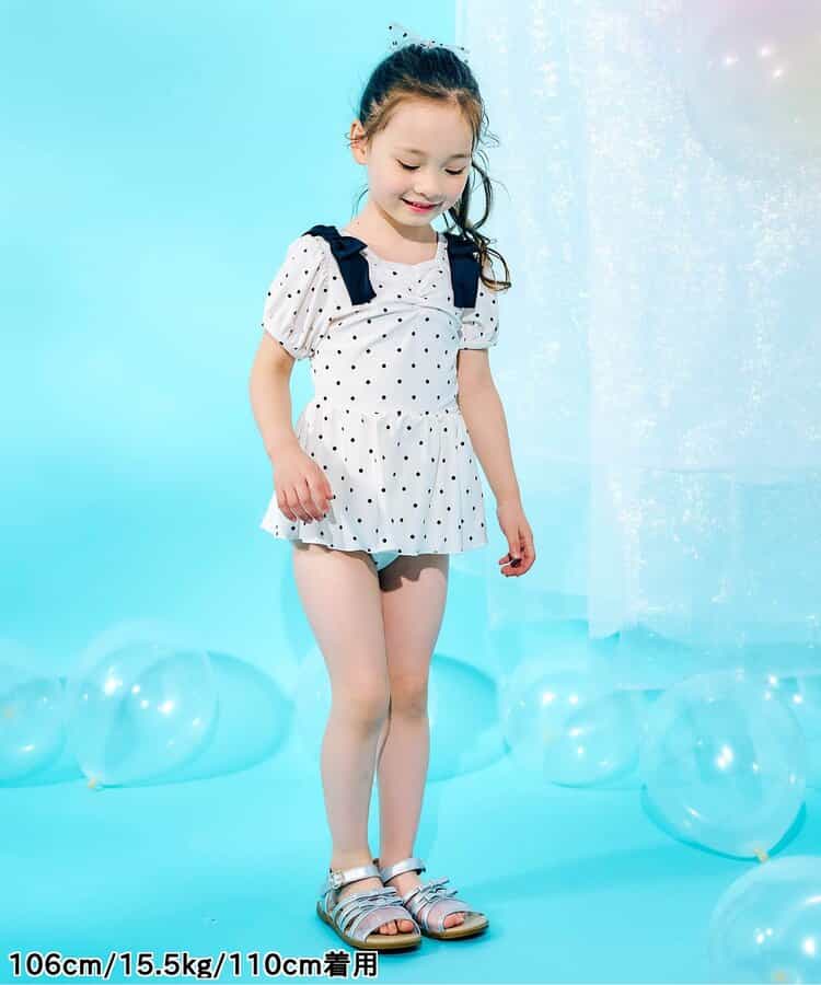 Japanese children's clothing apres les cours UV protection bow one-piece swimsuit 80-140cm girls summer swimsuit special edition