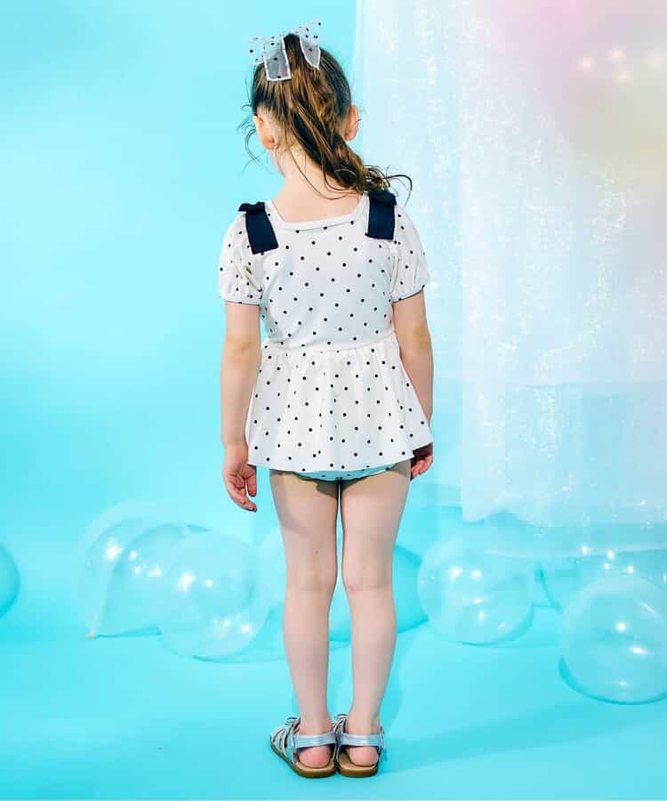 Japanese children's clothing apres les cours UV protection bow one-piece swimsuit 80-140cm girls summer swimsuit special edition