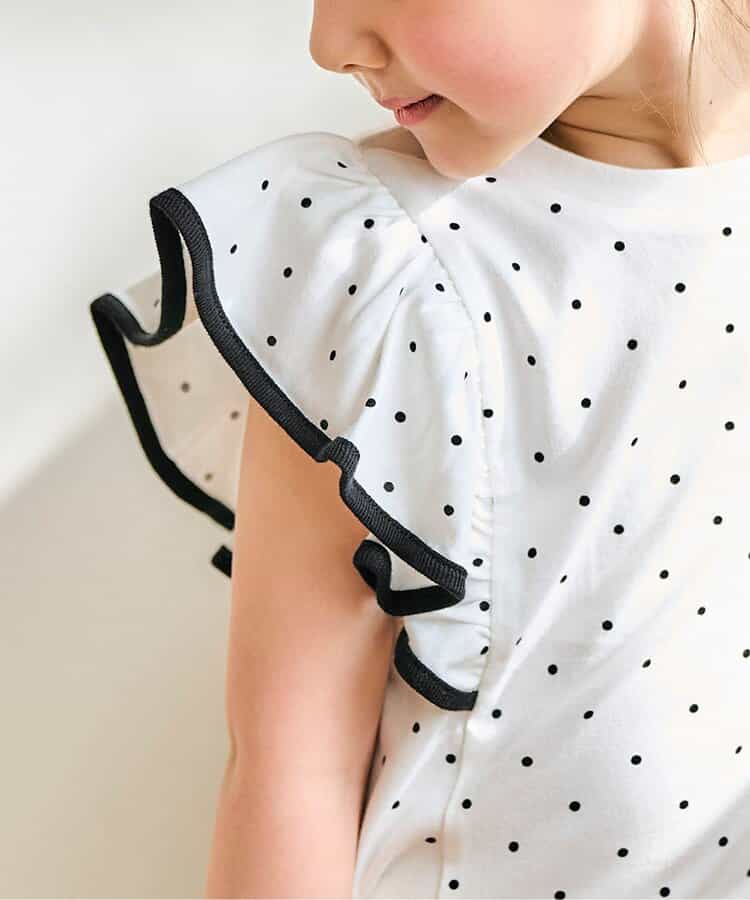 Japanese children's clothing apres les cours UV protection, contact cool, water-absorbing, quick-drying ruffle sleeve top 80-140cm girls summer TOPS