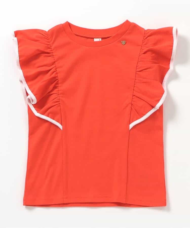 Japanese children's clothing apres les cours UV protection, contact cool, water-absorbing, quick-drying ruffle sleeve top 80-140cm girls summer TOPS