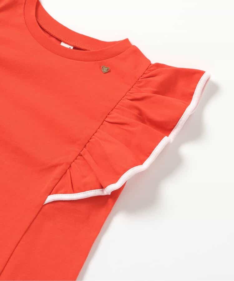 Japanese children's clothing apres les cours UV protection, contact cool, water-absorbing, quick-drying ruffle sleeve top 80-140cm girls summer TOPS