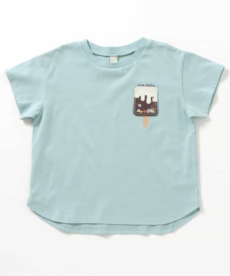 Japanese children's clothing apres les cours water-absorbing quick-drying UV-resistant touch-cooling cute pocket top 80-130cm boys/girls summer TOPS