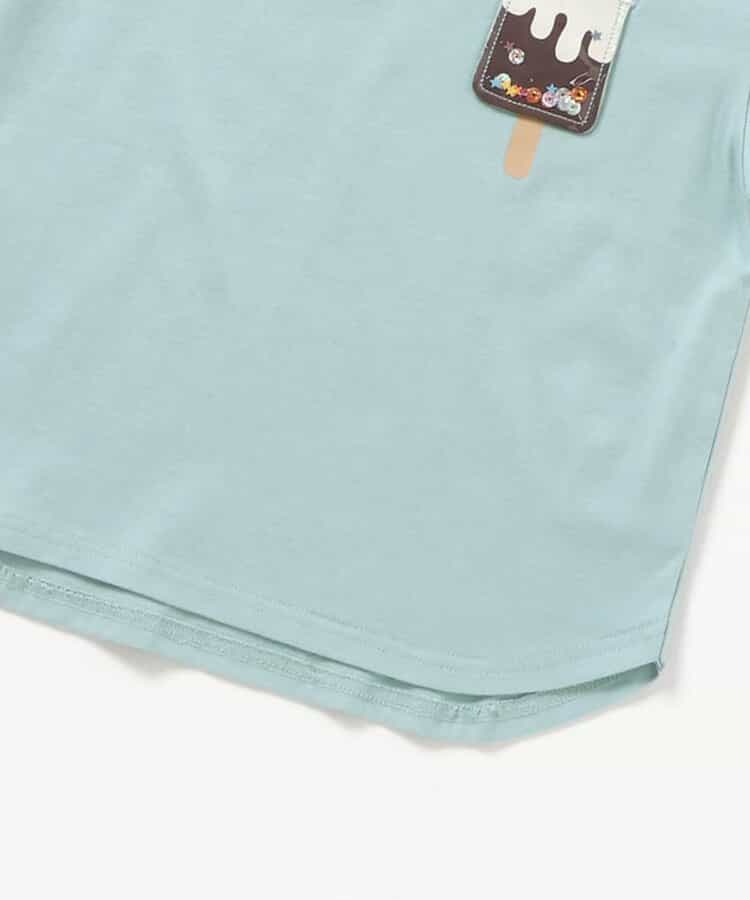 Japanese children's clothing apres les cours water-absorbing quick-drying UV-resistant touch-cooling cute pocket top 80-130cm boys/girls summer TOPS