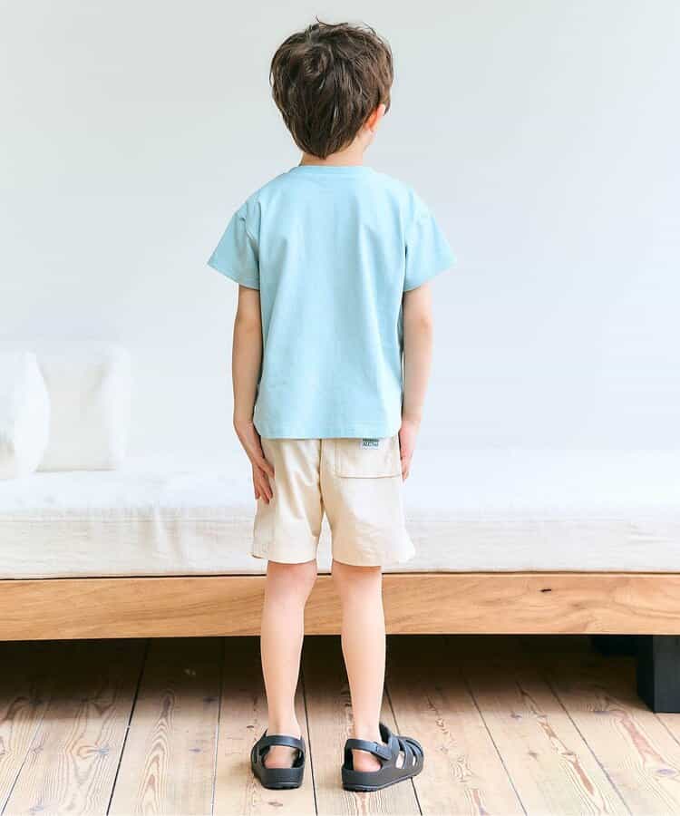 Japanese children's clothing apres les cours water-absorbing quick-drying UV-resistant touch-cooling cute pocket top 80-130cm boys/girls summer TOPS