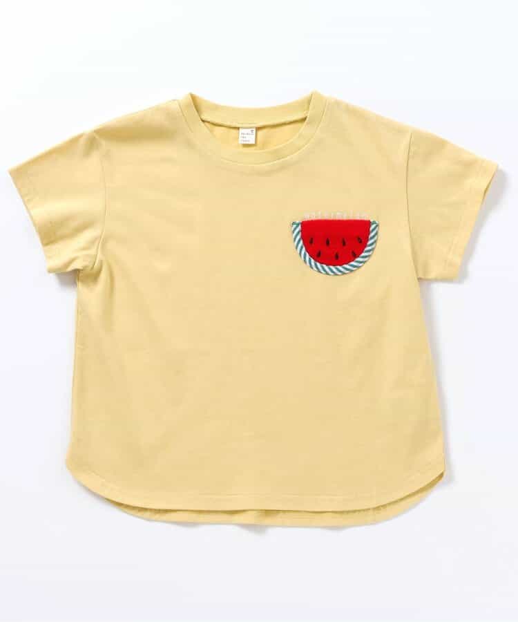 Japanese children's clothing apres les cours water-absorbing quick-drying UV-resistant touch-cooling cute pocket top 80-130cm boys/girls summer TOPS