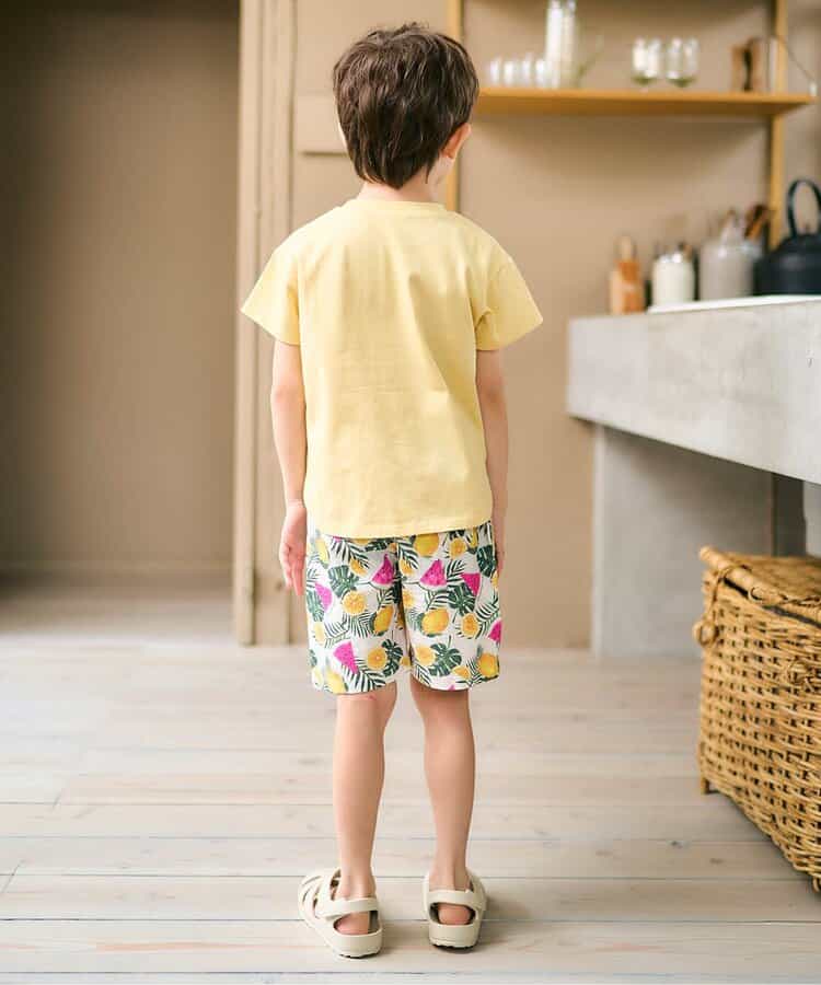 Japanese children's clothing apres les cours water-absorbing quick-drying UV-resistant touch-cooling cute pocket top 80-130cm boys/girls summer TOPS