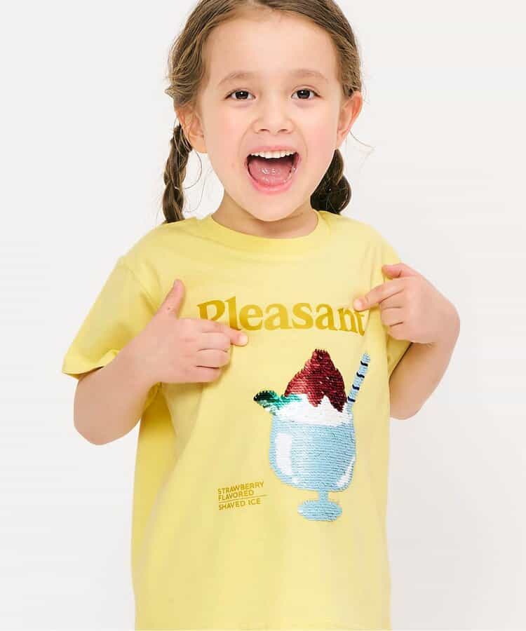 Japanese children's clothing apres les cours sequin pattern top 80-140cm boys/girls summer TOPS