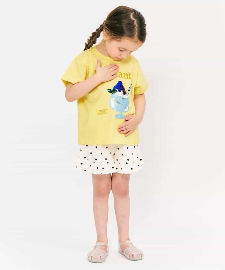 Japanese children's clothing apres les cours sequin pattern top 80-140cm boys/girls summer TOPS