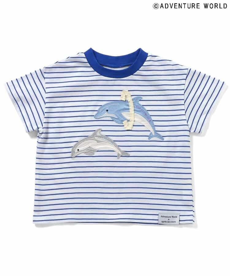 Japanese children's clothing apres les cours x Adventure World parent-child cute animal tops 80-130cm boys/girls summer TOPS
