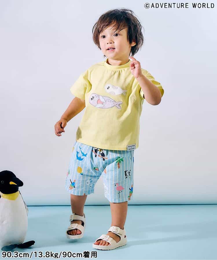 Japanese children's clothing apres les cours x Adventure World parent-child cute animal tops 80-130cm boys/girls summer TOPS
