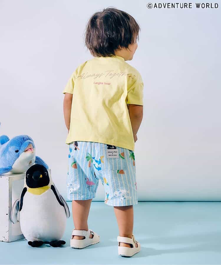 Japanese children's clothing apres les cours x Adventure World parent-child cute animal tops 80-130cm boys/girls summer TOPS