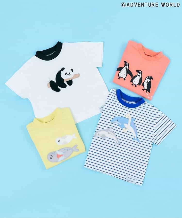 Japanese children's clothing apres les cours x Adventure World parent-child cute animal tops 80-130cm boys/girls summer TOPS