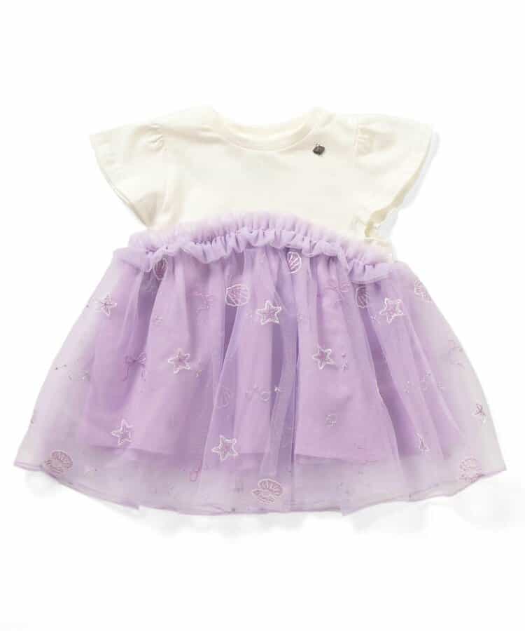 Japanese children's clothing apres les cours Shellmotif shell embroidered top 80-140cm girls summer TOPS