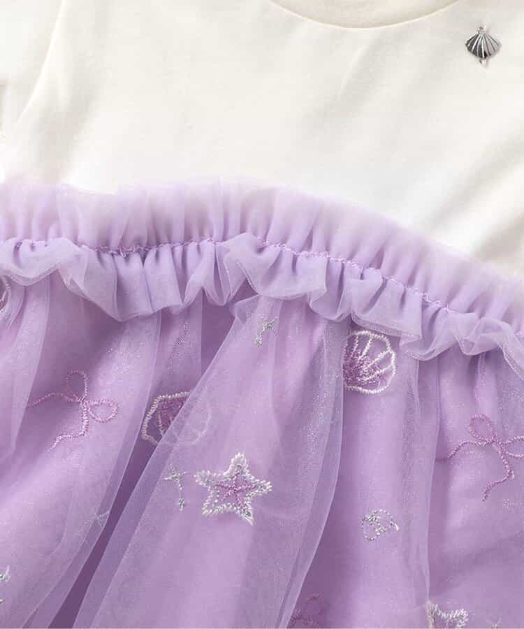 Japanese children's clothing apres les cours Shellmotif shell embroidered top 80-140cm girls summer TOPS