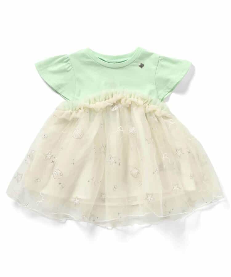 Japanese children's clothing apres les cours Shellmotif shell embroidered top 80-140cm girls summer TOPS