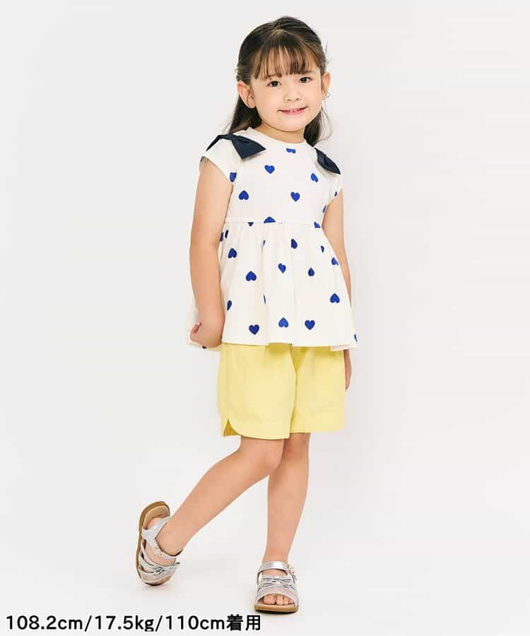 Japanese children's clothing apres les cours contact cool shoulder bow ruffle top 80-140cm girls summer TOPS