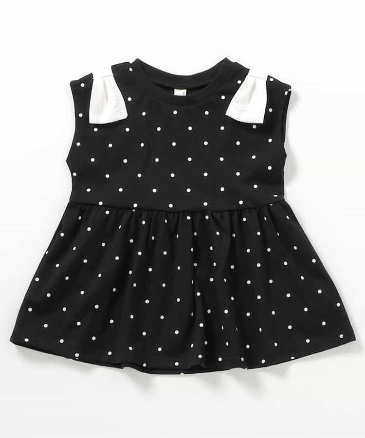 Japanese children's clothing apres les cours contact cool shoulder bow ruffle top 80-140cm girls summer TOPS