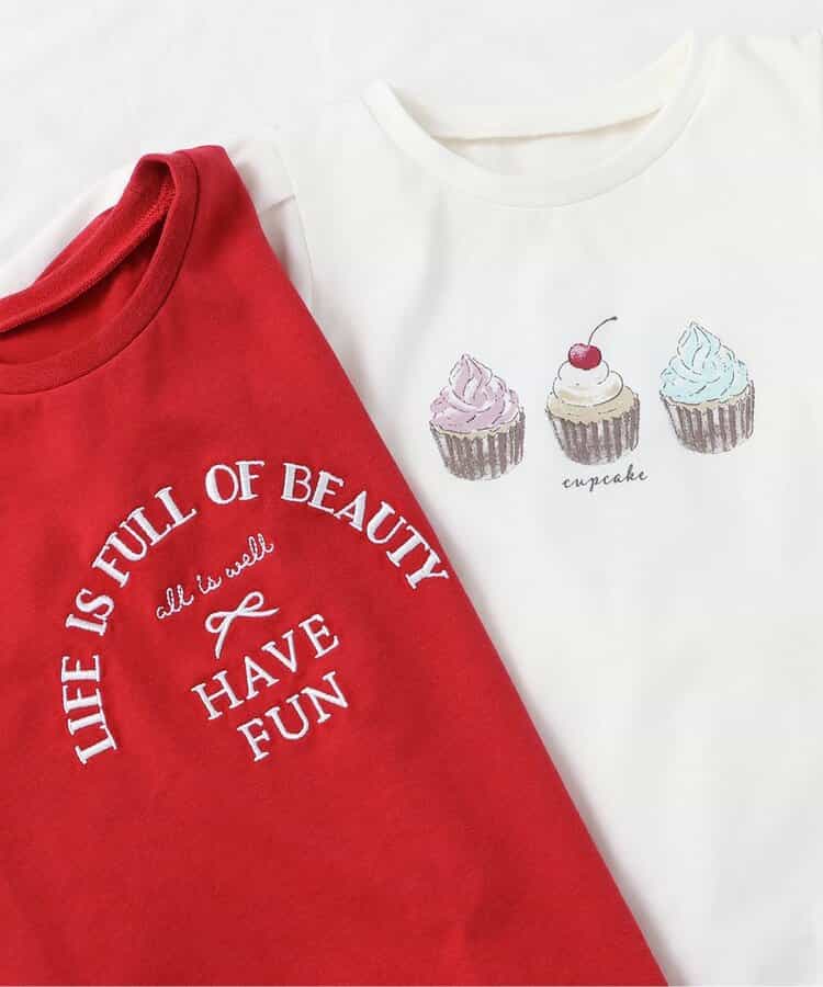 Japanese children's clothing apres les cours contact cool print top 80-140cm girls summer TOPS