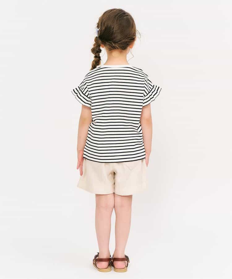 Japanese children's clothing apres les cours lace sleeves printed top 80-140cm girls summer TOPS