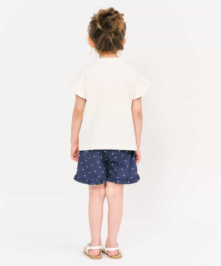 Japanese children's clothing apres les cours lace sleeves printed top 80-140cm girls summer TOPS