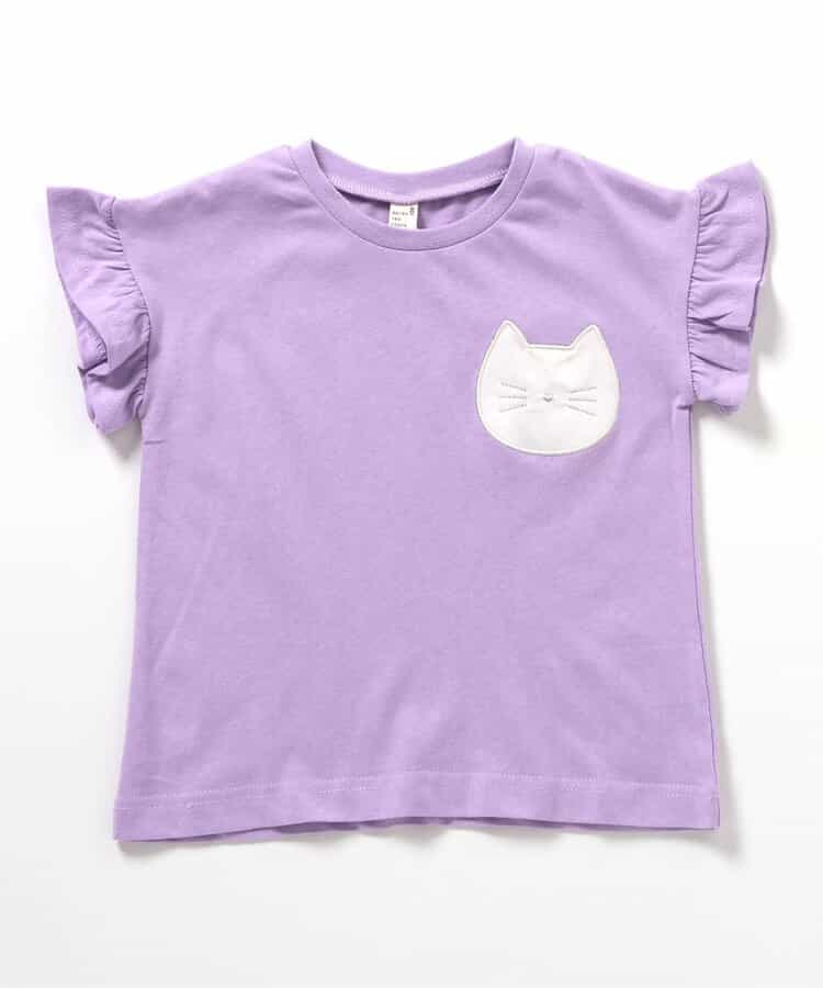 Japanese children's clothing apres les cours lace sleeves printed top 80-140cm girls summer TOPS