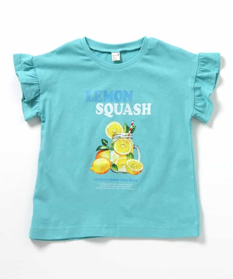 Japanese children's clothing apres les cours lace sleeves printed top 80-140cm girls summer TOPS
