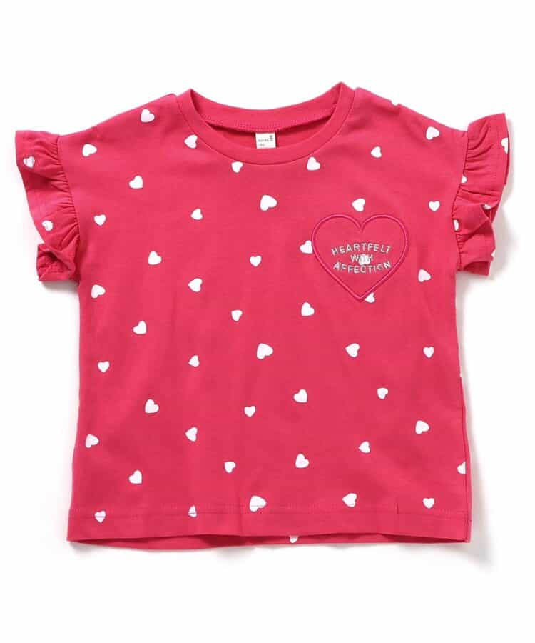 Japanese children's clothing apres les cours lace sleeves printed top 80-140cm girls summer TOPS