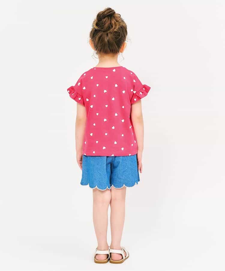 Japanese children's clothing apres les cours lace sleeves printed top 80-140cm girls summer TOPS