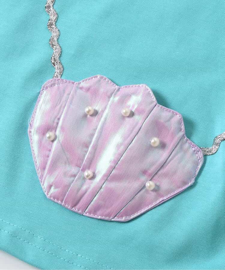Japanese children's clothing apres les cours Shellmotif contact cool shell pocket top 80-140cm girls summer TOPS