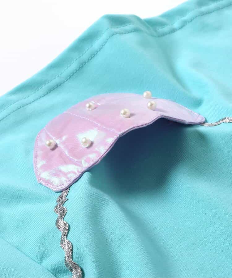 Japanese children's clothing apres les cours Shellmotif contact cool shell pocket top 80-140cm girls summer TOPS